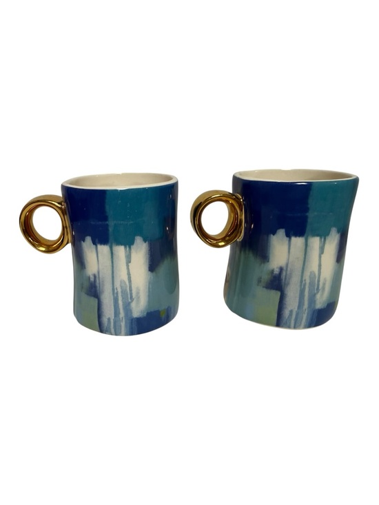 Anthropologie Winter Fauna Llama Mugs | Lauren Carlson Walcott  | Set Of 2 - Picture 2 of 7